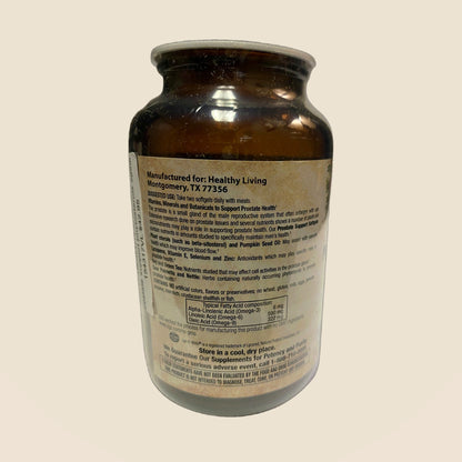 Prostate Support - product description label