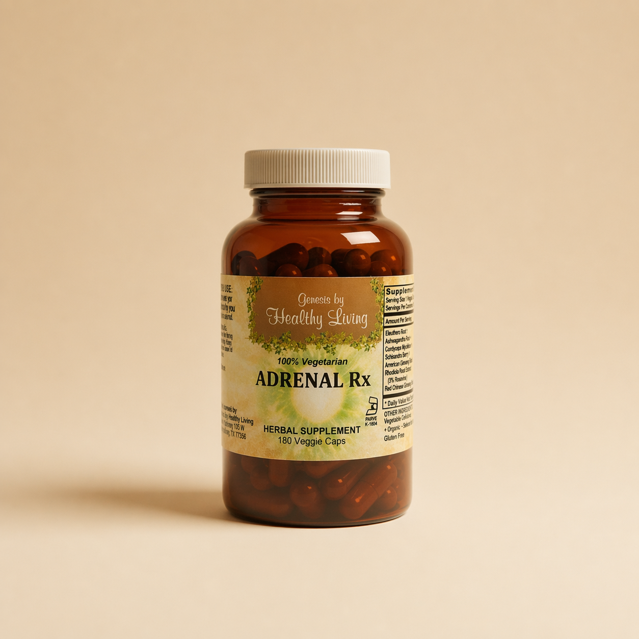 Adrenal RX product image on cream background