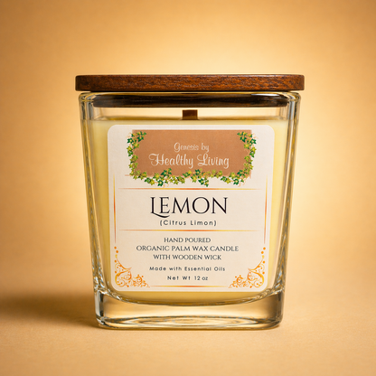 Lemon Palm Wax Candle (12 OZ)