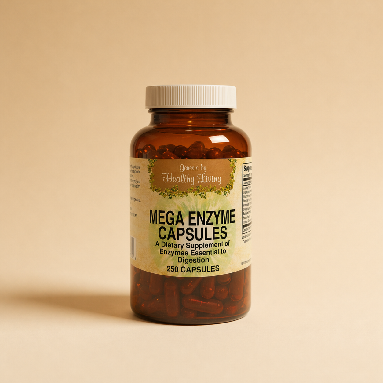 Mega Enzyme product image on cream background