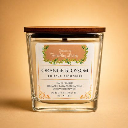 Orange Blossom Palm Wax Candle (12 OZ)