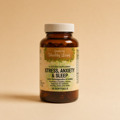 Stress, Anxiety & Sleep Support product image on cream background