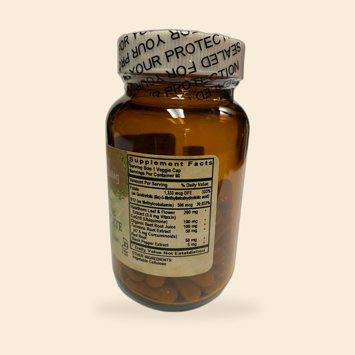 Turmeric Plus Heart Complete with CoQ10 — supplement facts and ingredients label